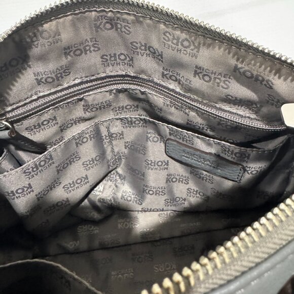 Michael Kors Margo Slate Grey Satchel Detachable Crossbody Strap EUC - Picture 9 of 13